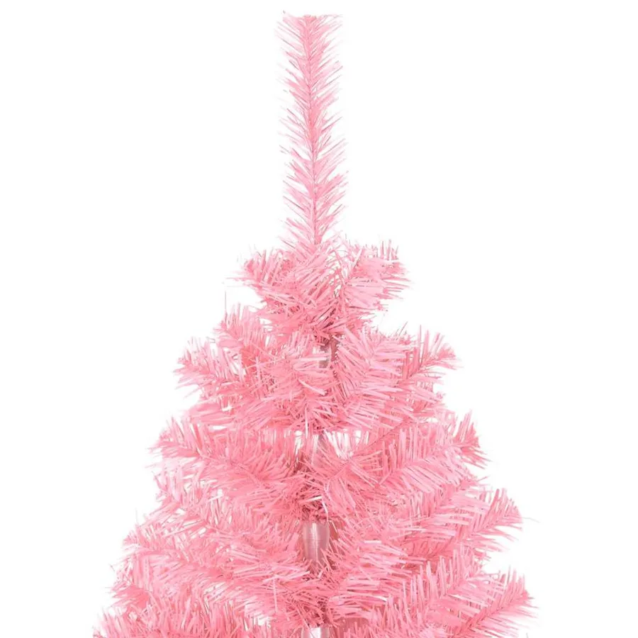 Sapin de Noël avec 150 LED avec support Rose 120 cm PVC - 10