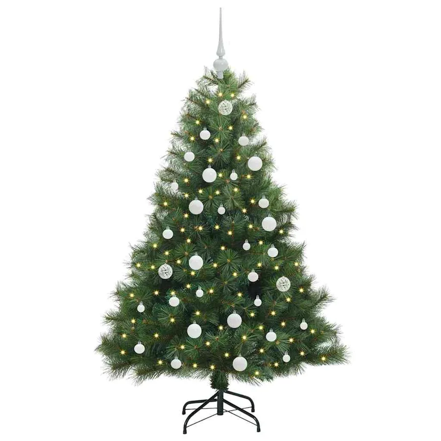 Sapin de Noël artificiel avec 150 LED Vert 150 cm PE et PVC - 3