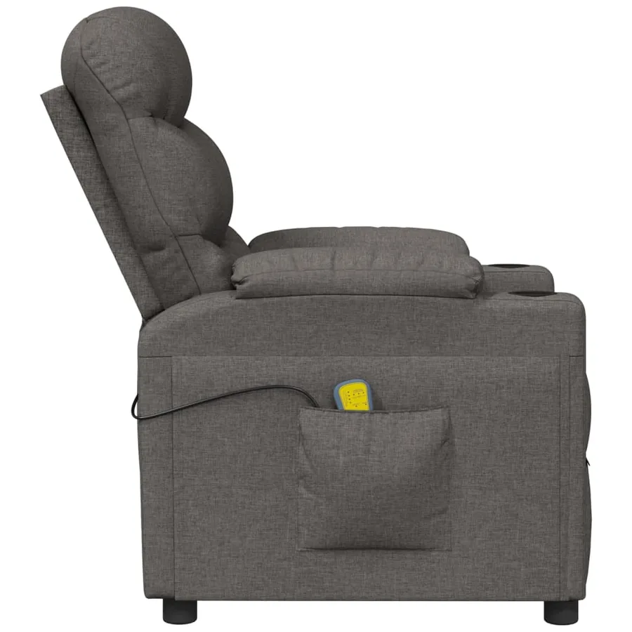 Fauteuil de massage Gris foncé Tissu - 4