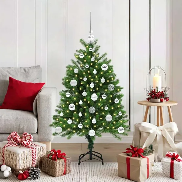 Sapin de Noël avec 150 LED avec support Vert 120 cm PE