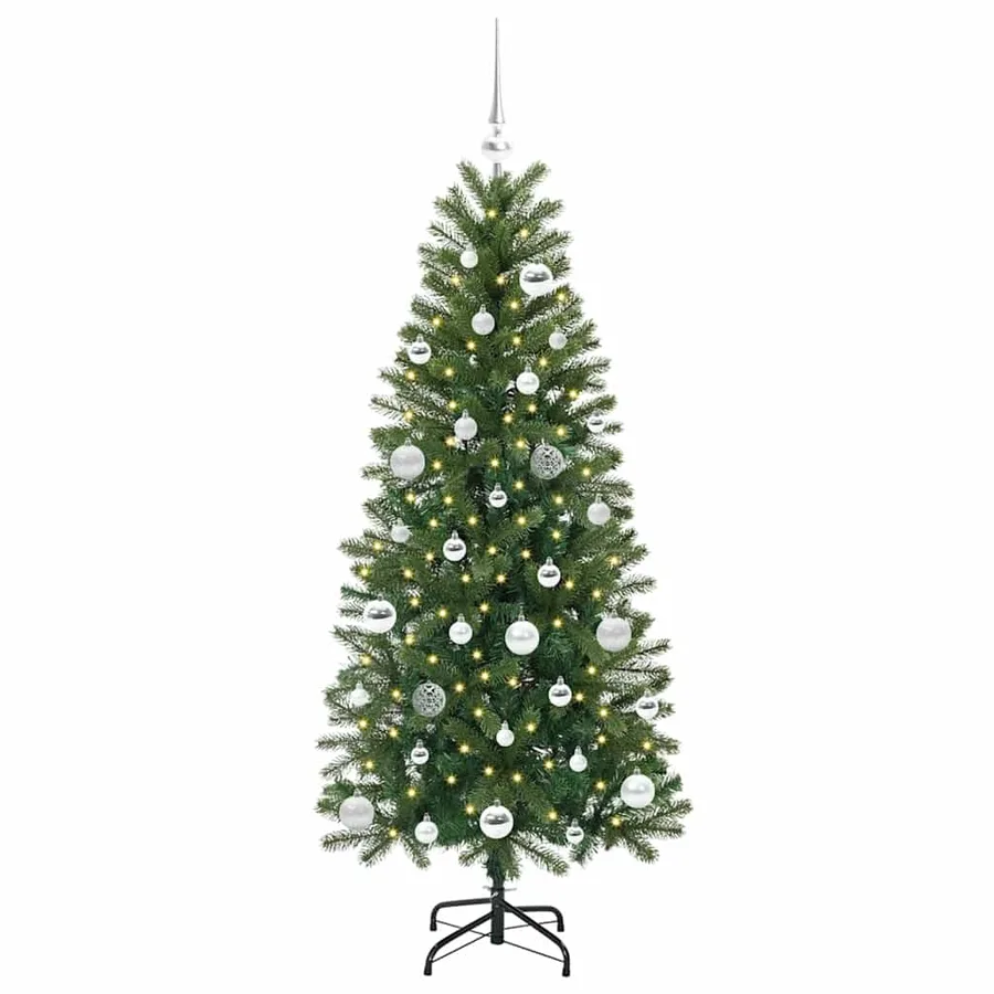 Sapin de Noël artificiel avec 150 LED Vert 150 cm PE et PVC - 3