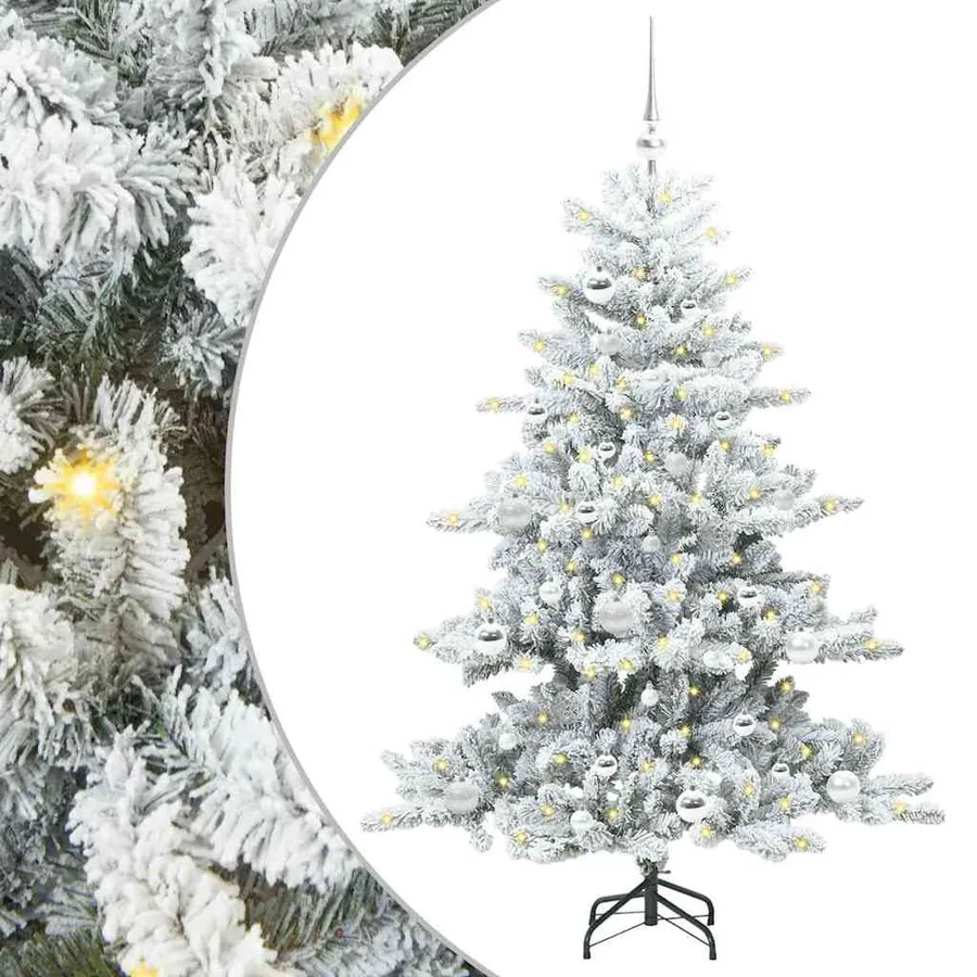 Sapin de Noël Artificiel à Branches Articulées Blanc 150 cm - 2