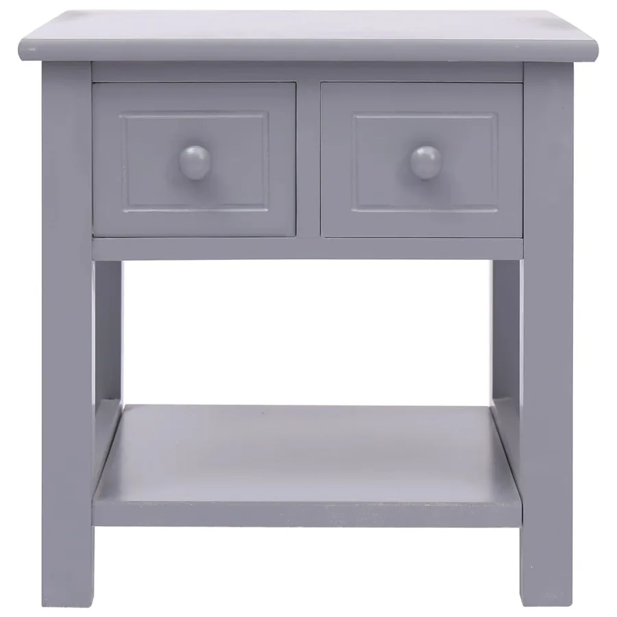 Table d'appoint Gris 40x40x40 cm Bois de Paulownia - 2