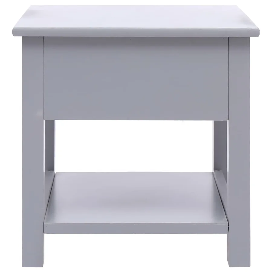 Table d'appoint Gris 40x40x40 cm Bois de Paulownia - 3