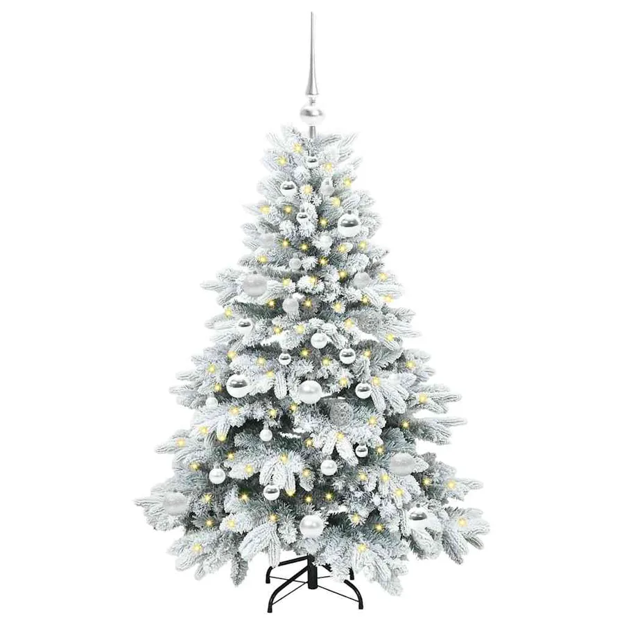 Sapin de Noël artificiel avec 150 LED Blanc 120 cm PE et PVC - 3
