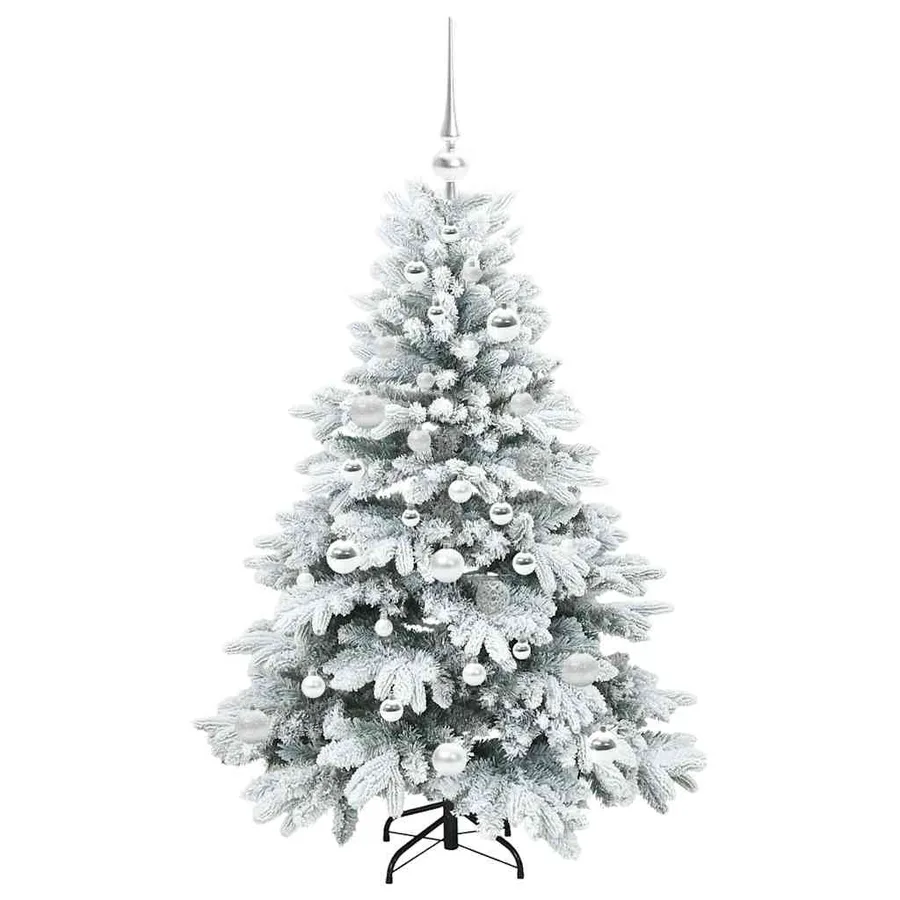 Sapin de Noël artificiel avec 150 LED Blanc 120 cm PE et PVC - 4