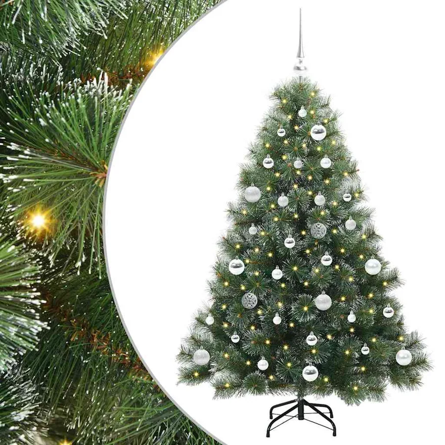 Sapin de Noël artificiel avec 150 LED Vert 150 cm PE et PVC - 2
