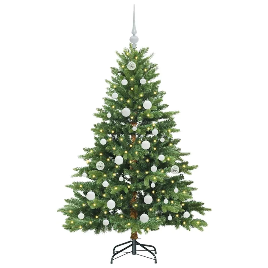Sapin de Noël artificiel avec 150 LED Vert 150 cm PE et PVC - 3