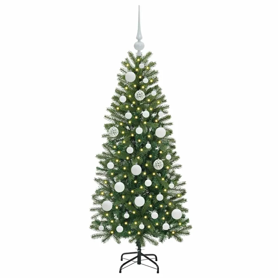 Sapin de Noël artificiel avec 150 LED Vert 120 cm PE et PVC - 3