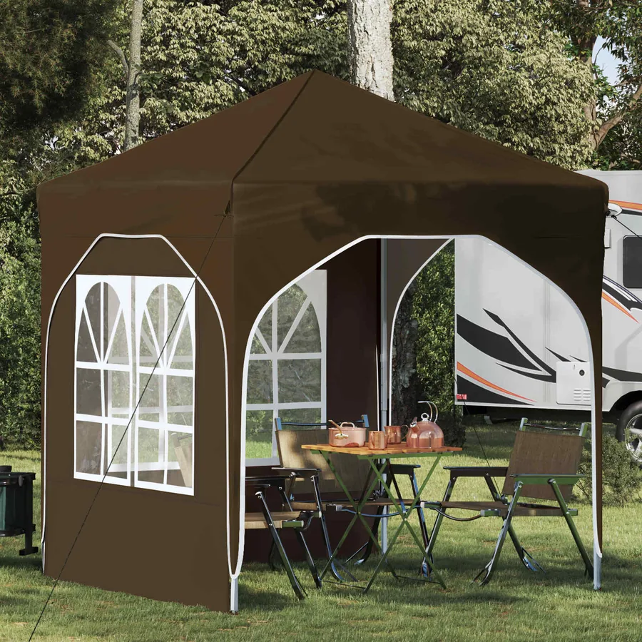Tente de fête pop-up 192 x 192 x 245 cm Taupe