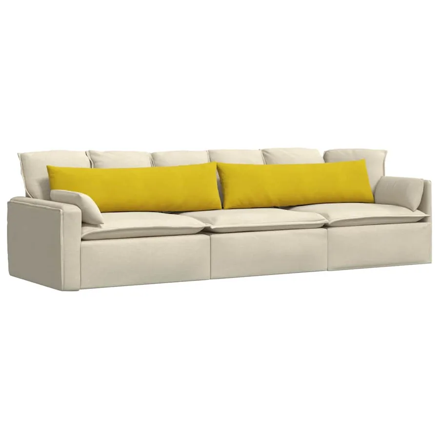 Coussins de canapé 2 pcs Jaune 145 x 40 cm - 3