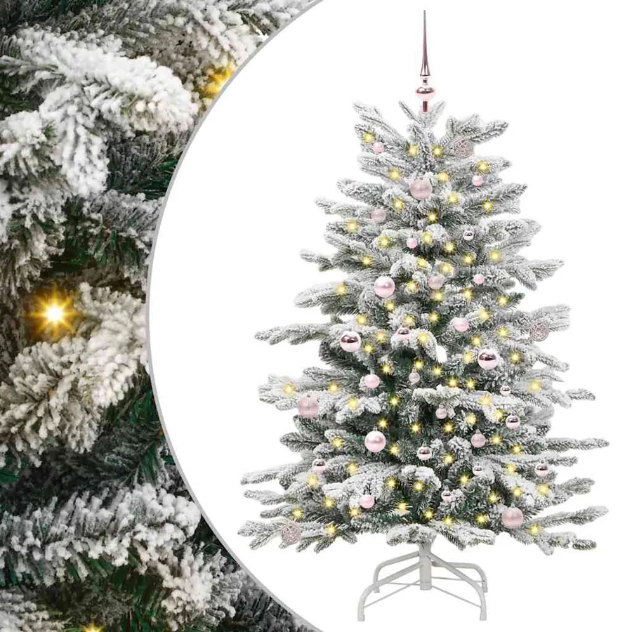 Sapin de Noël Artificiel à Branches Articulées Blanc 150 cm