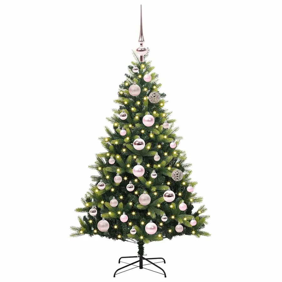 Arbre de Noël artificiel à charnières 150 LED Vert 120 cm - 3