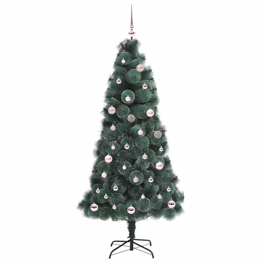 Sapin de Noël artificiel pré-éclairé avec ensemble de boules - 3