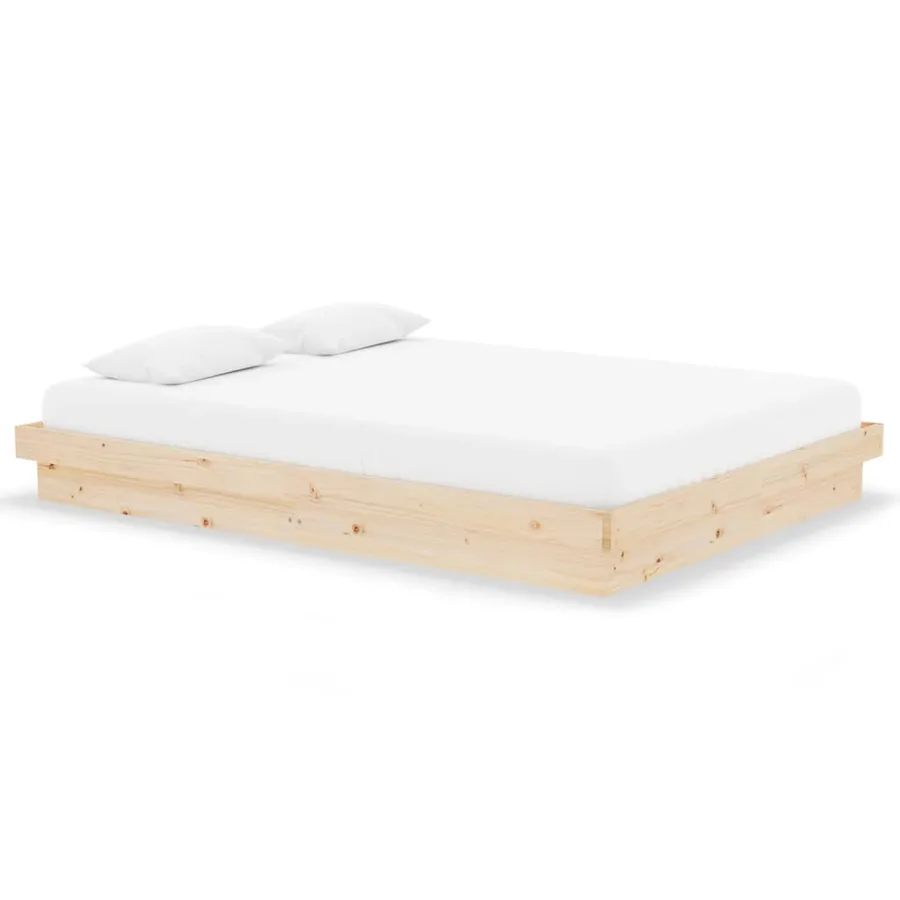 Cadre de lit sans matelas bois massif - 2
