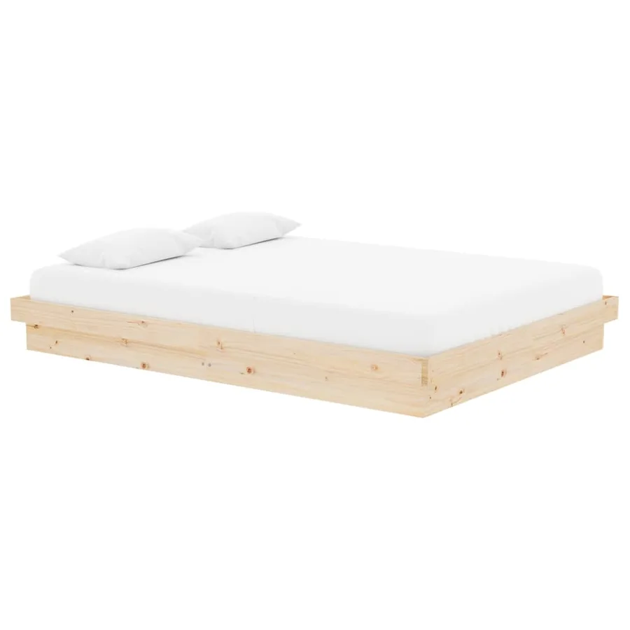 Cadre de lit sans matelas bois massif - 3