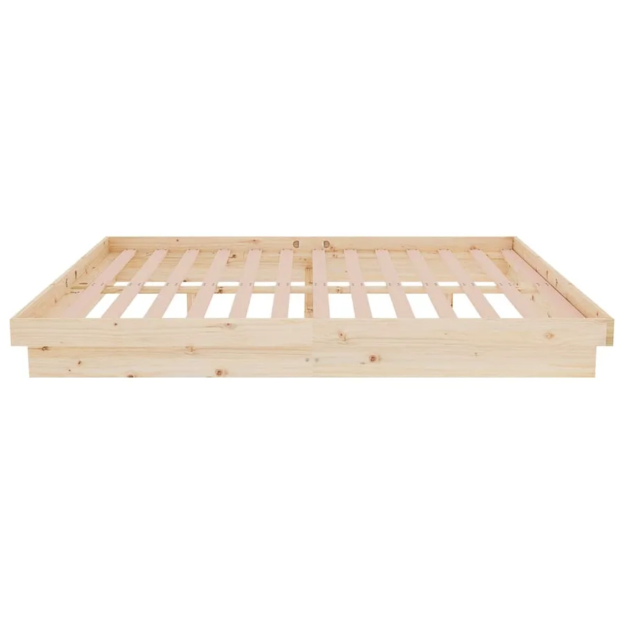 Cadre de lit sans matelas bois massif - 6