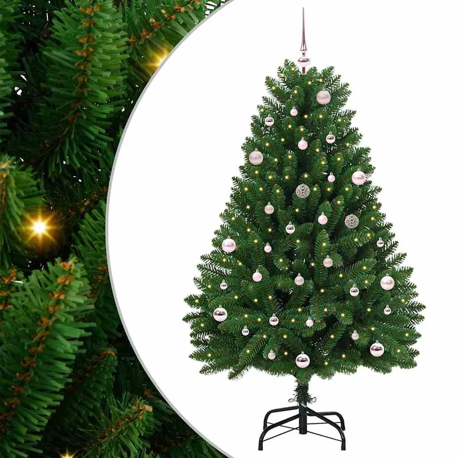 Sapin de Noël artificiel avec 150 LED Vert 150 cm PVC et métal - 2