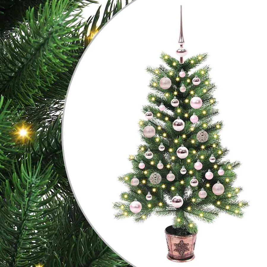 Sapin de Noël avec 150 LED avec support Vert 90 cm PE