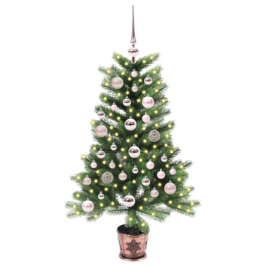 Sapin de Noël avec 150 LED avec support Vert 90 cm PE - 2