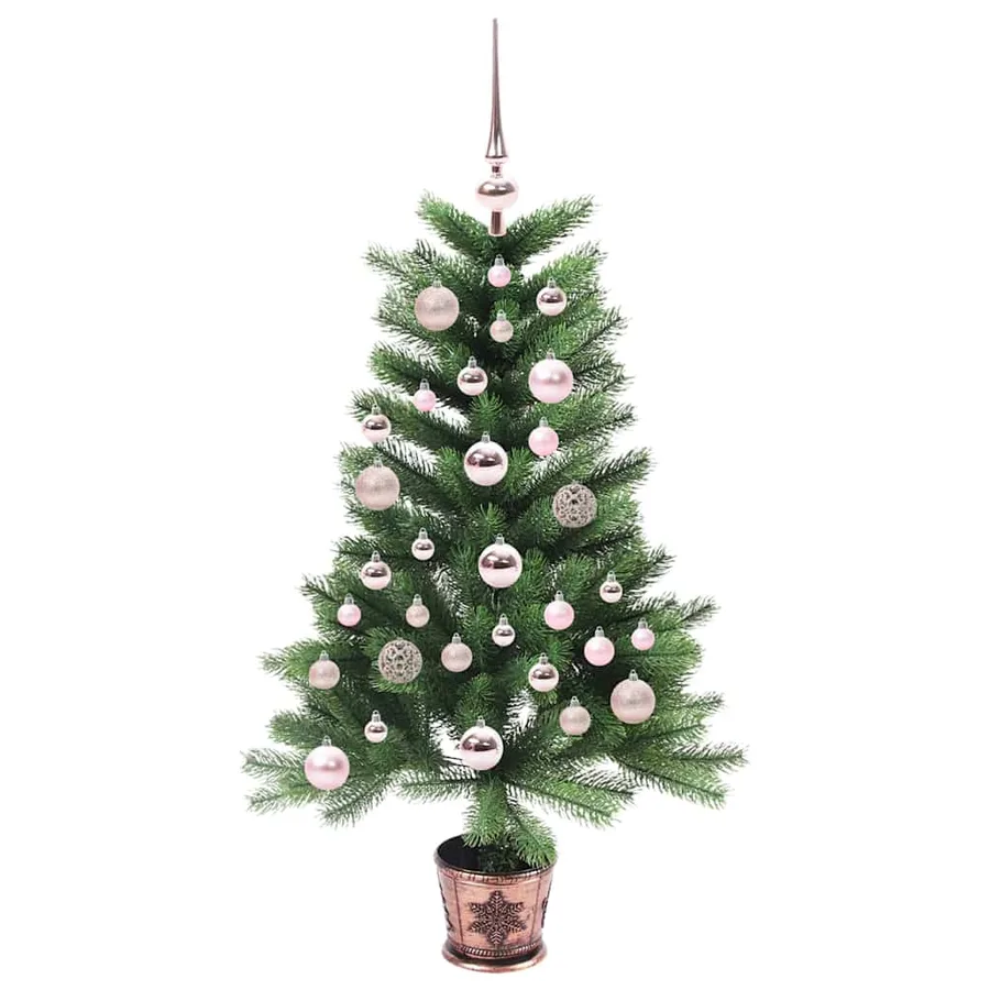 Sapin de Noël avec 150 LED avec support Vert 90 cm PE - 3