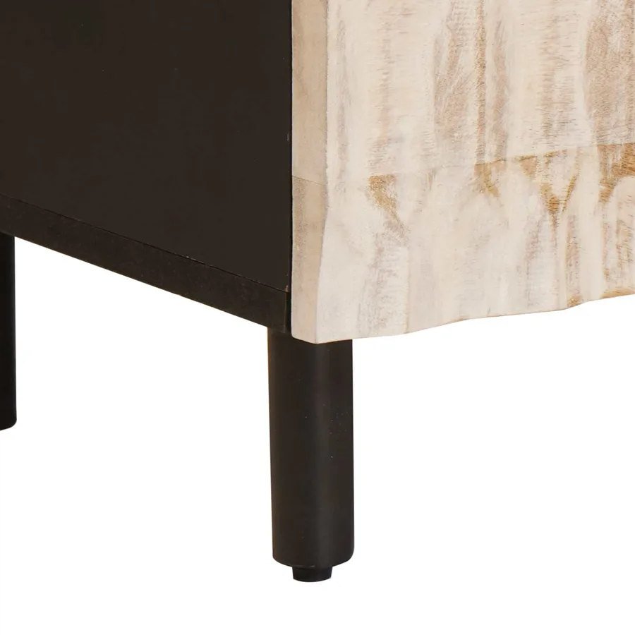 Meuble TV avec tiroir Finition Lavage Blanc 70 x 33 x 46 cm - 8