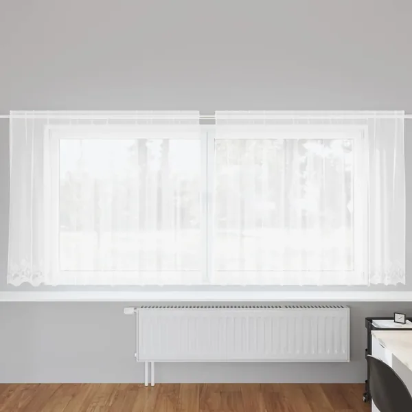 Rideau en Dentelle Blanc 300 x 140 cm Polyester
