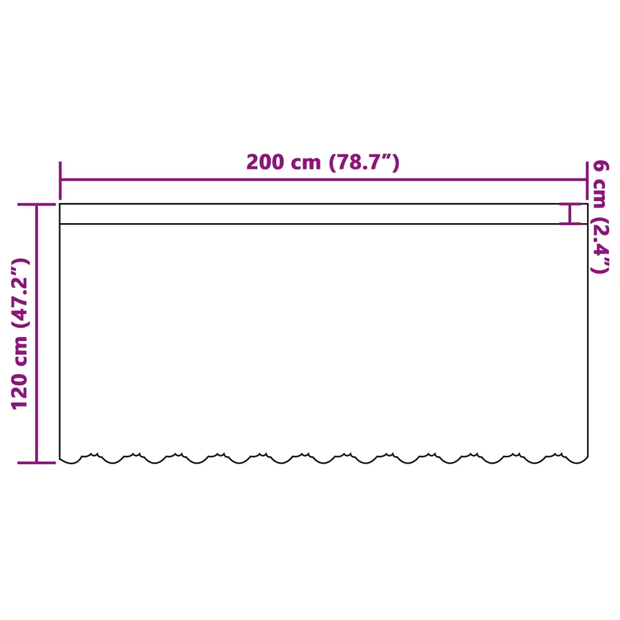 Rideau en Dentelle Blanc 200 x 120 cm Polyester - 8