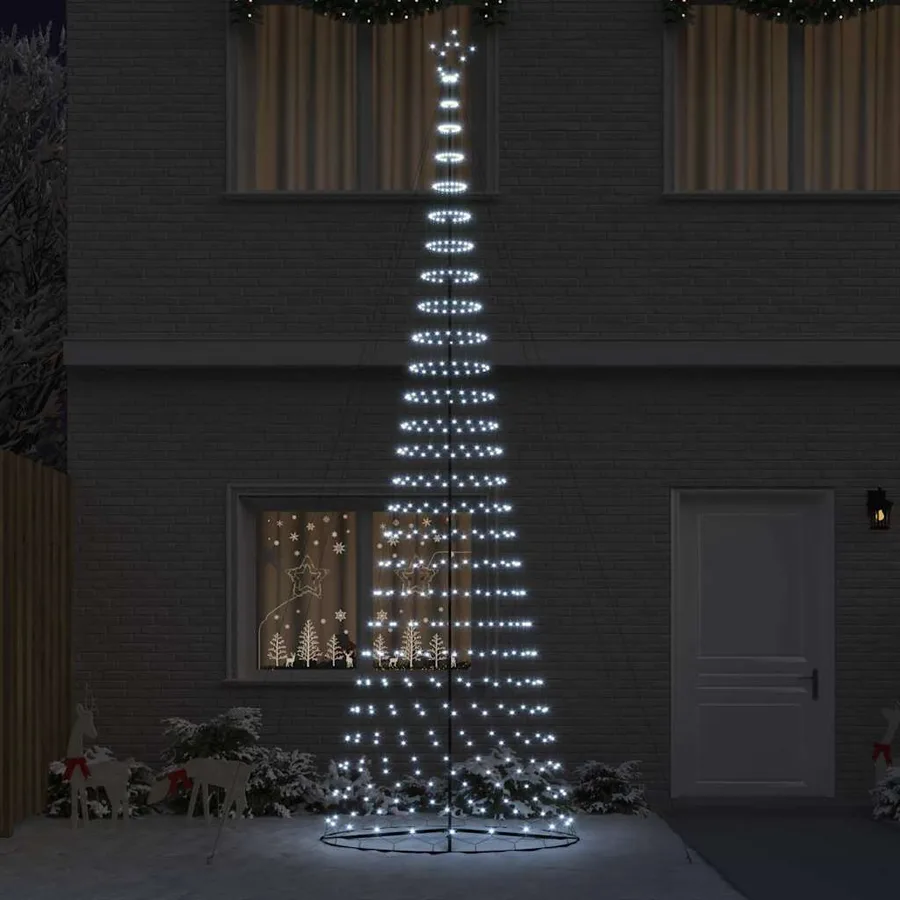 Arbre de Noël LED avec 555 LED Blanc froid 500 cm Métal - 3
