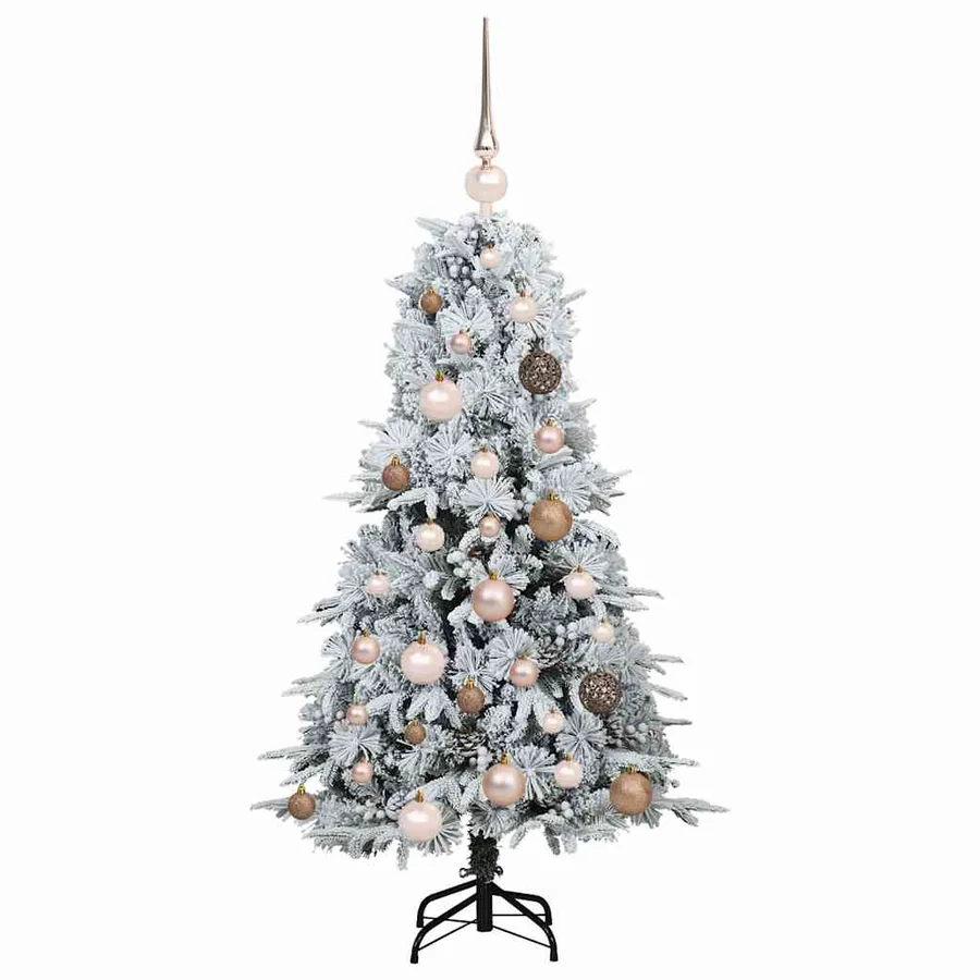 Sapin de Noël Artificiel à Branches Articulées Blanc 120 cm - 4