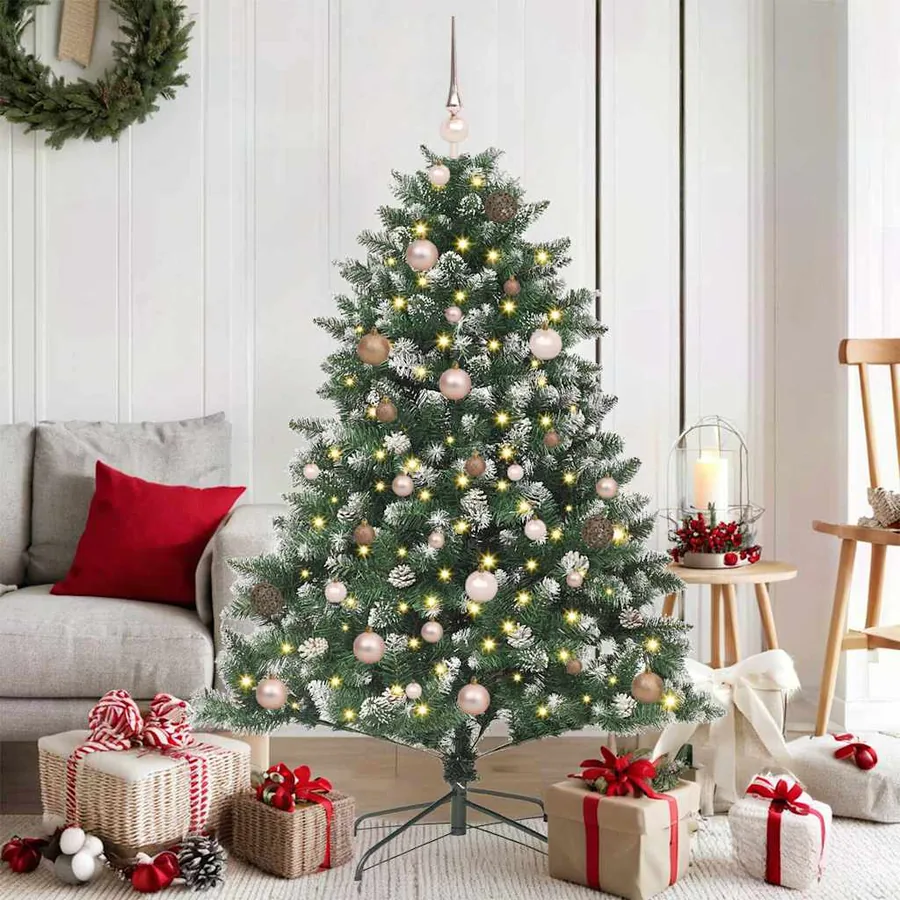 Sapin de Noël artificiel Vert 150 cm PVC, plastique et acier