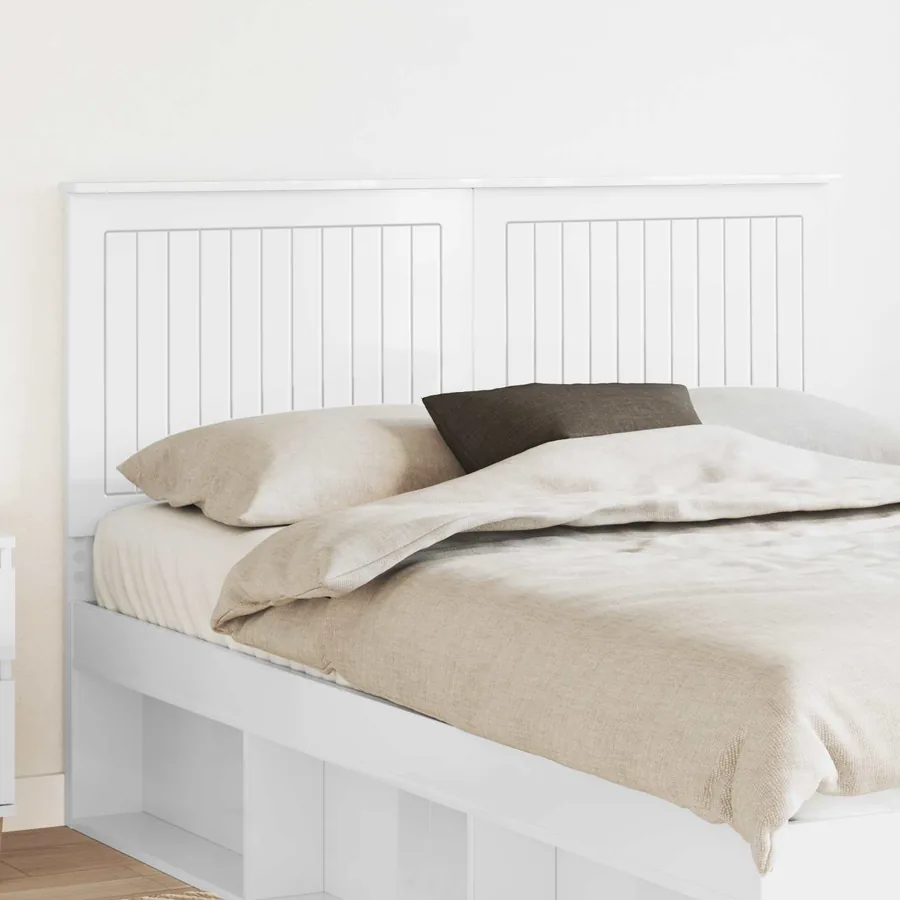 Tête de lit Blanc Brillant 140 cm Bois d'ingénierie