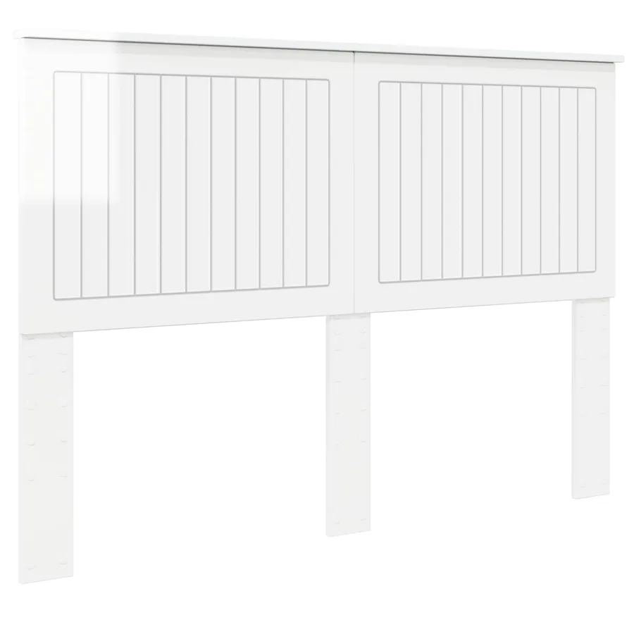 Tête de lit Blanc Brillant 140 cm Bois d'ingénierie - 2