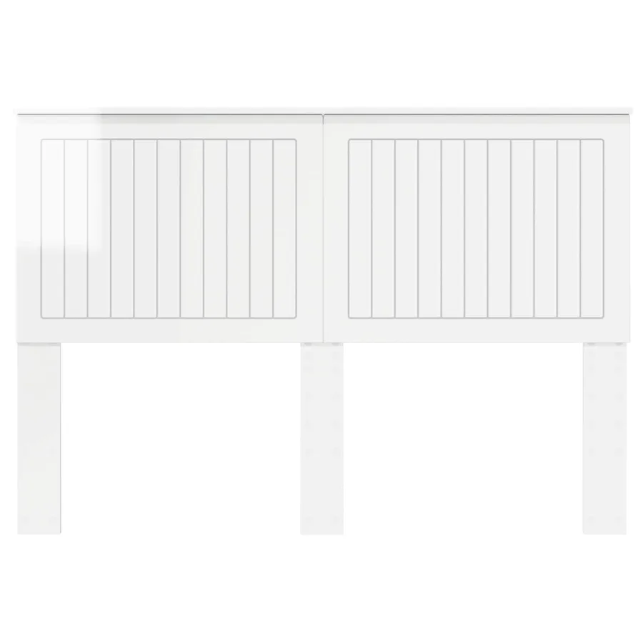 Tête de lit Blanc Brillant 140 cm Bois d'ingénierie - 4
