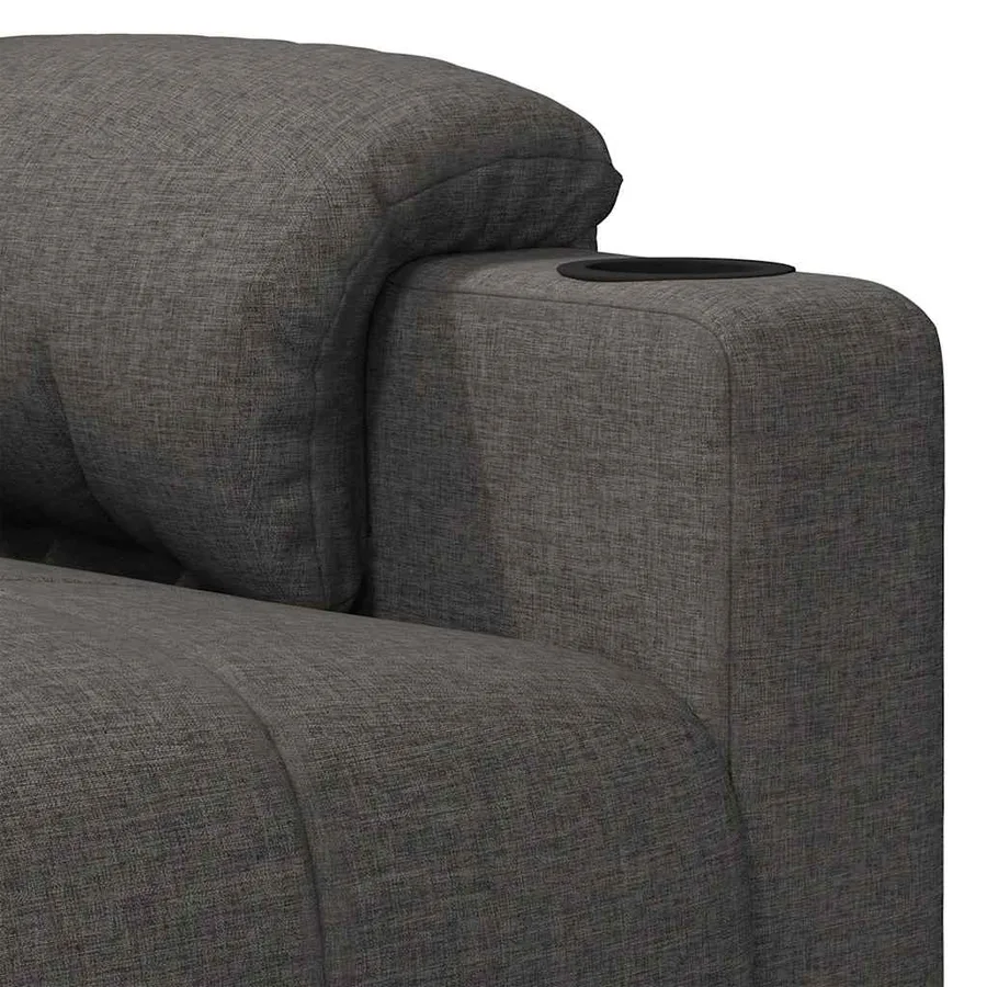 Fauteuil électrique de massage Gris foncé Tissu - 9