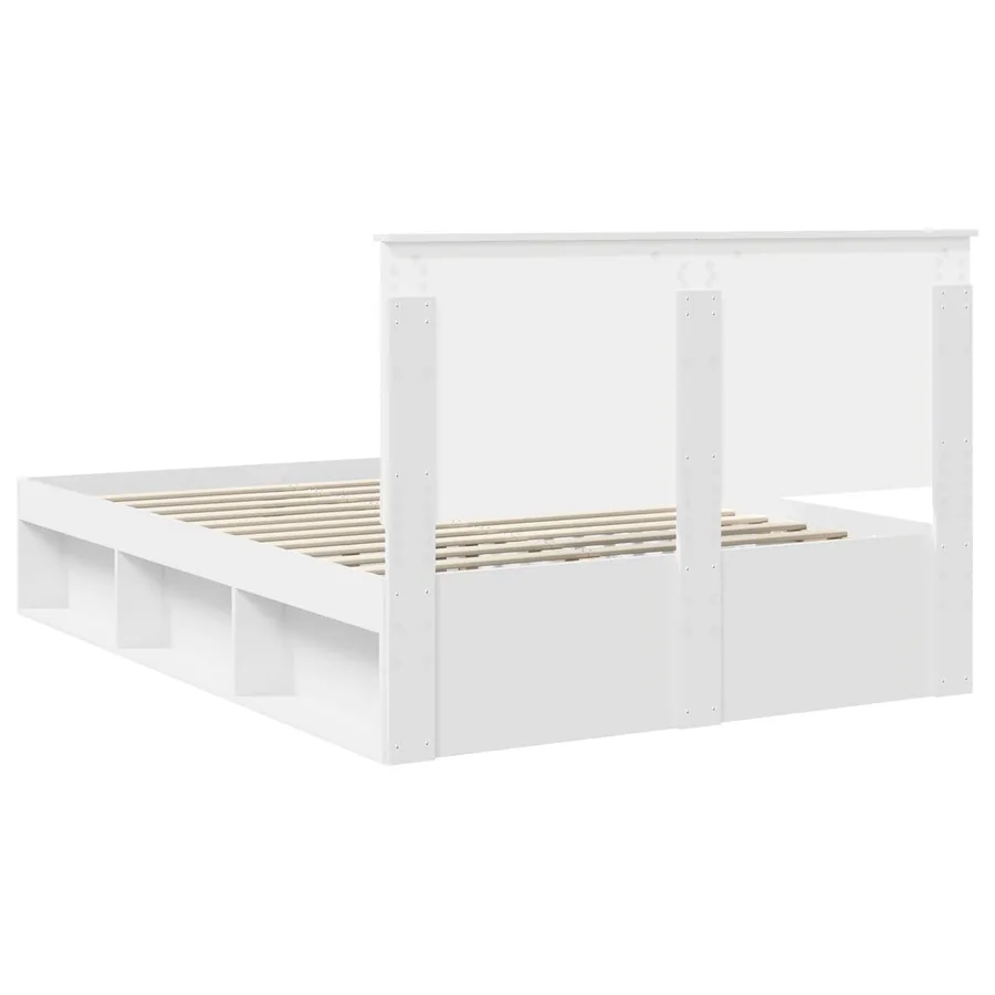 Cadre de lit Blanc 140 x 190 cm Bois de pin massif - 9