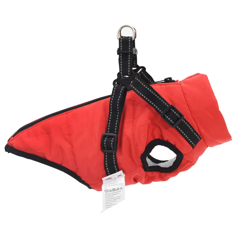 Manteau pour chien Rouge L24 Fleece et Polyester - 4