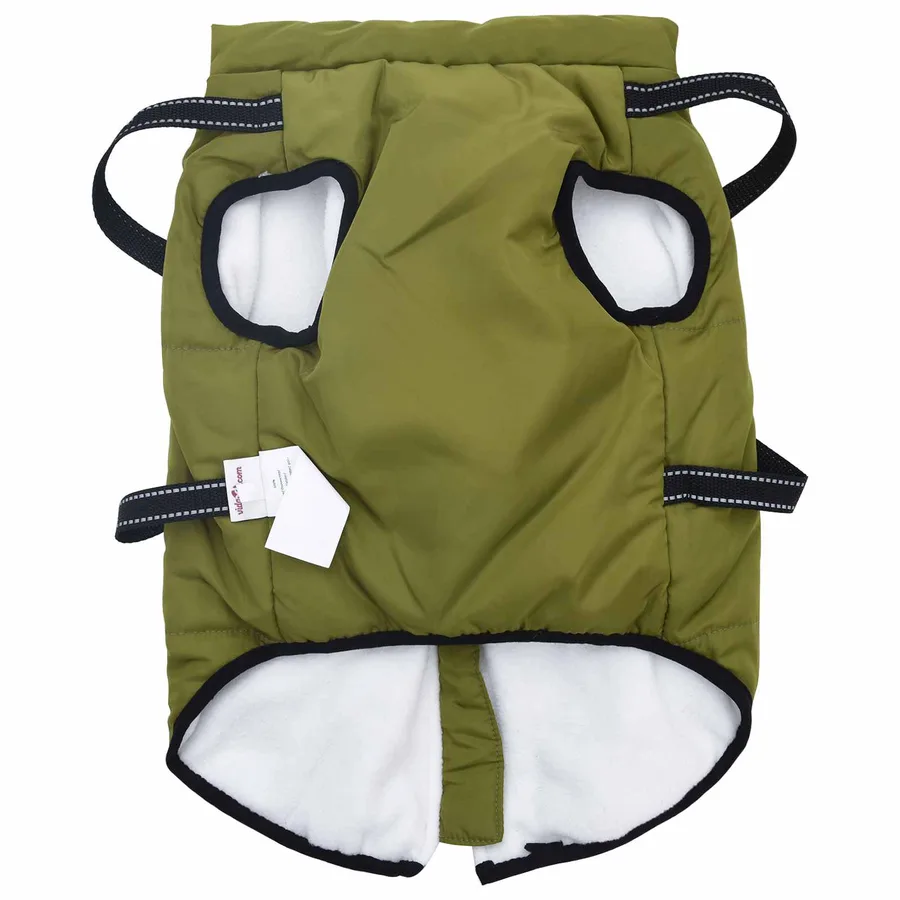 Manteau pour chien Vert armée L44 Fleece et Polyester - 5