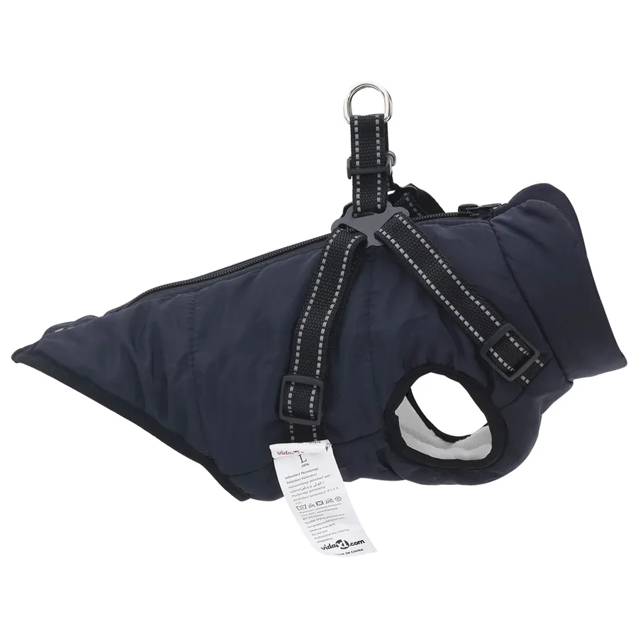 Manteau pour chien Bleu marine L32 Fleece et Polyester - 4