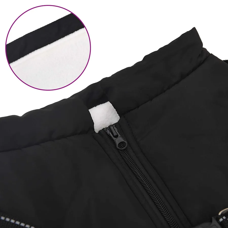 Manteau pour chien Noir L48 Fleece et Polyester - 7