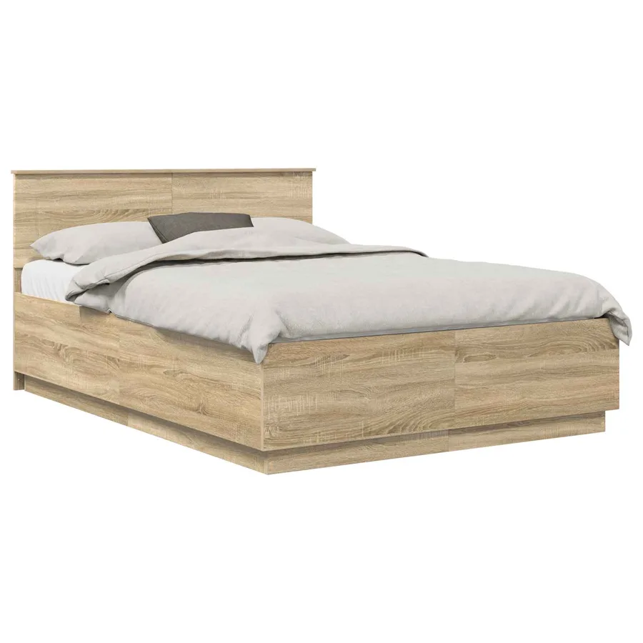 Cadre de lit Chêne Sonoma 150 x 200 cm Bois d'ingénierie - 2