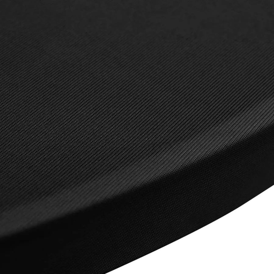 Housse de table Ø 70 cm Noir extensible 2 pcs - 4