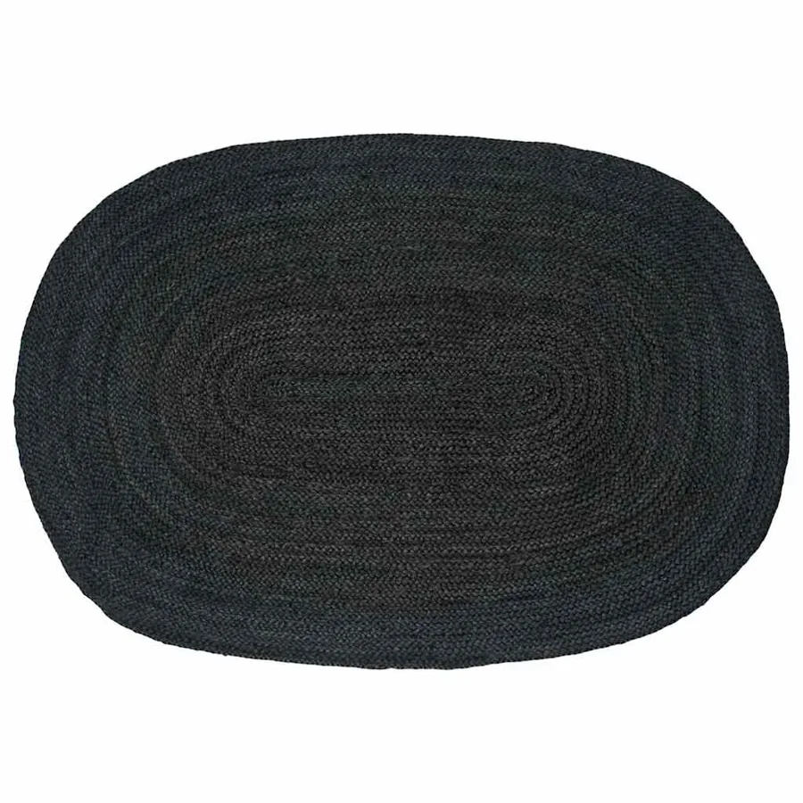 Tapis de surface Gris foncé 100 x 152 cm Jute