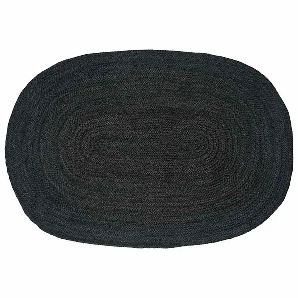 Tapis de surface Gris foncé 100 x 152 cm Jute