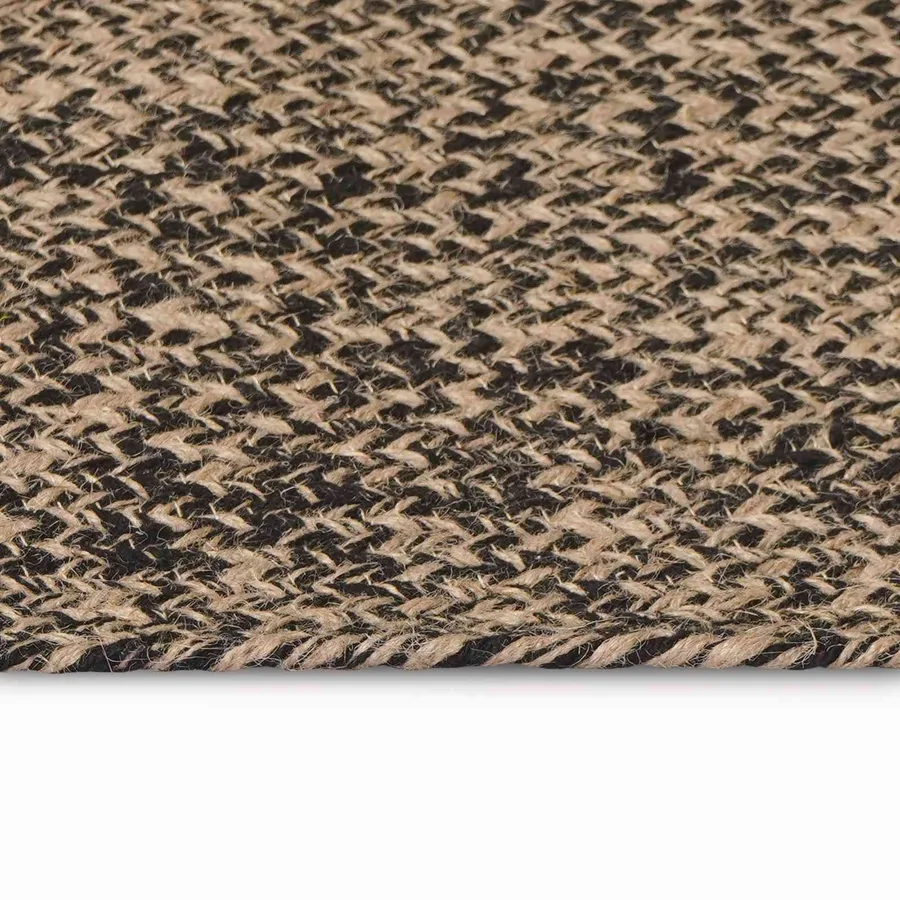 Tapis de surface Noir 100 x 152 cm Jute - 5