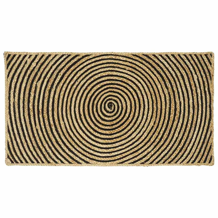 Tapis de surface Noir 60 x 110 cm Jute