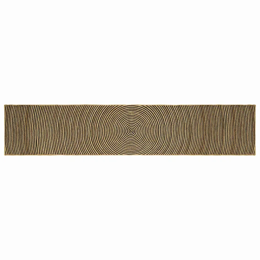 Tapis de surface Noir 80 x 400 cm Jute