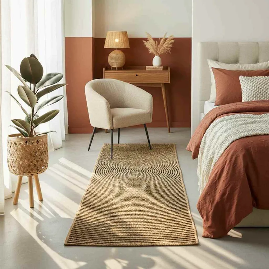 Tapis de surface Noir 80 x 400 cm Jute - 2