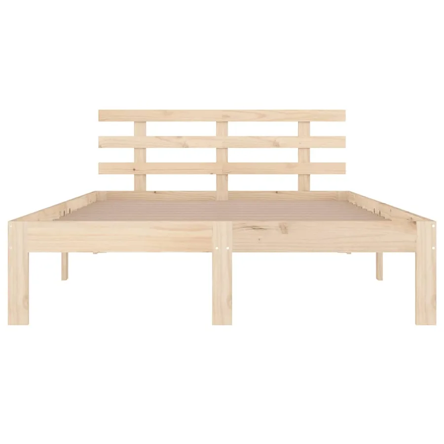 Cadre de lit sans matelas bois massif 120x200 cm - 4