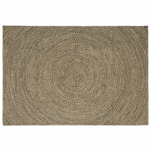 Tapis de surface Naturel et noir 160 x 230 cm Jute